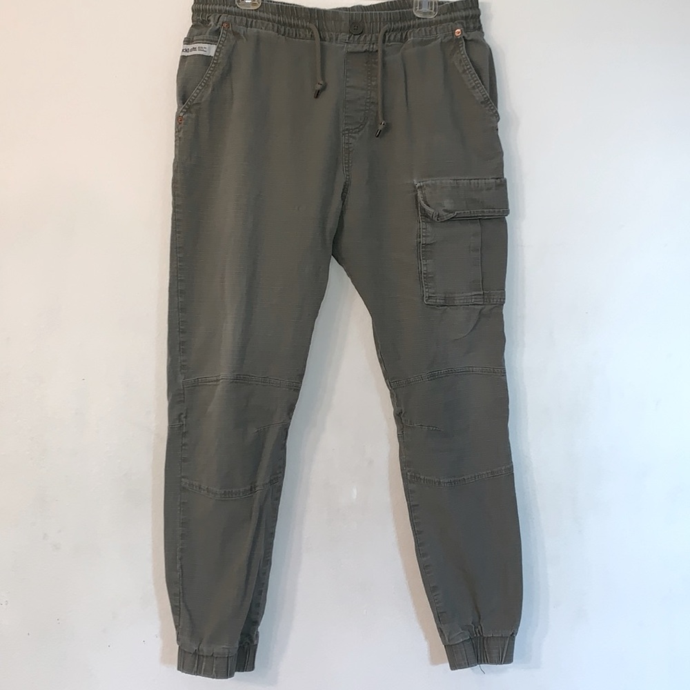 Ecko Unlimited Gray Denim Stretchy Drawstring Pants Size 32